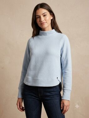 CALIA by Carrie Underwood Light Blue Mock Neck Pullover